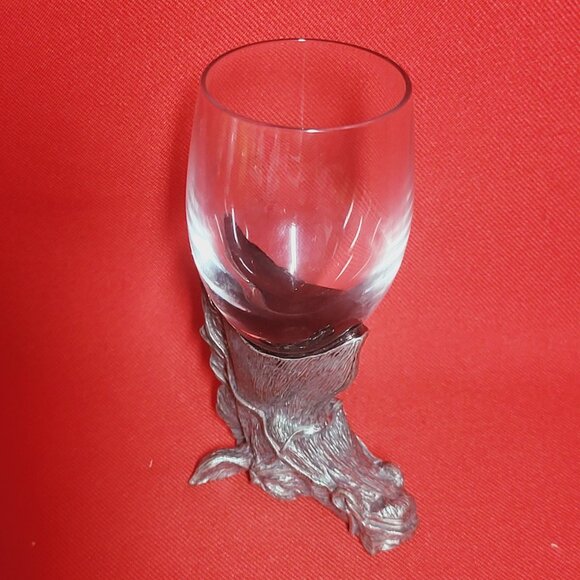 Vintage Frankli Wild Pewter Horse Head Shot Glass - Picture 13 of 13